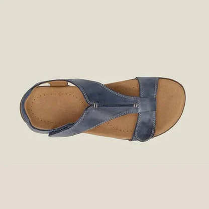 Atmungsaktive Damen Sandalen – T-Riemen-Design, hochwertiges Leder, für den Alltag 1