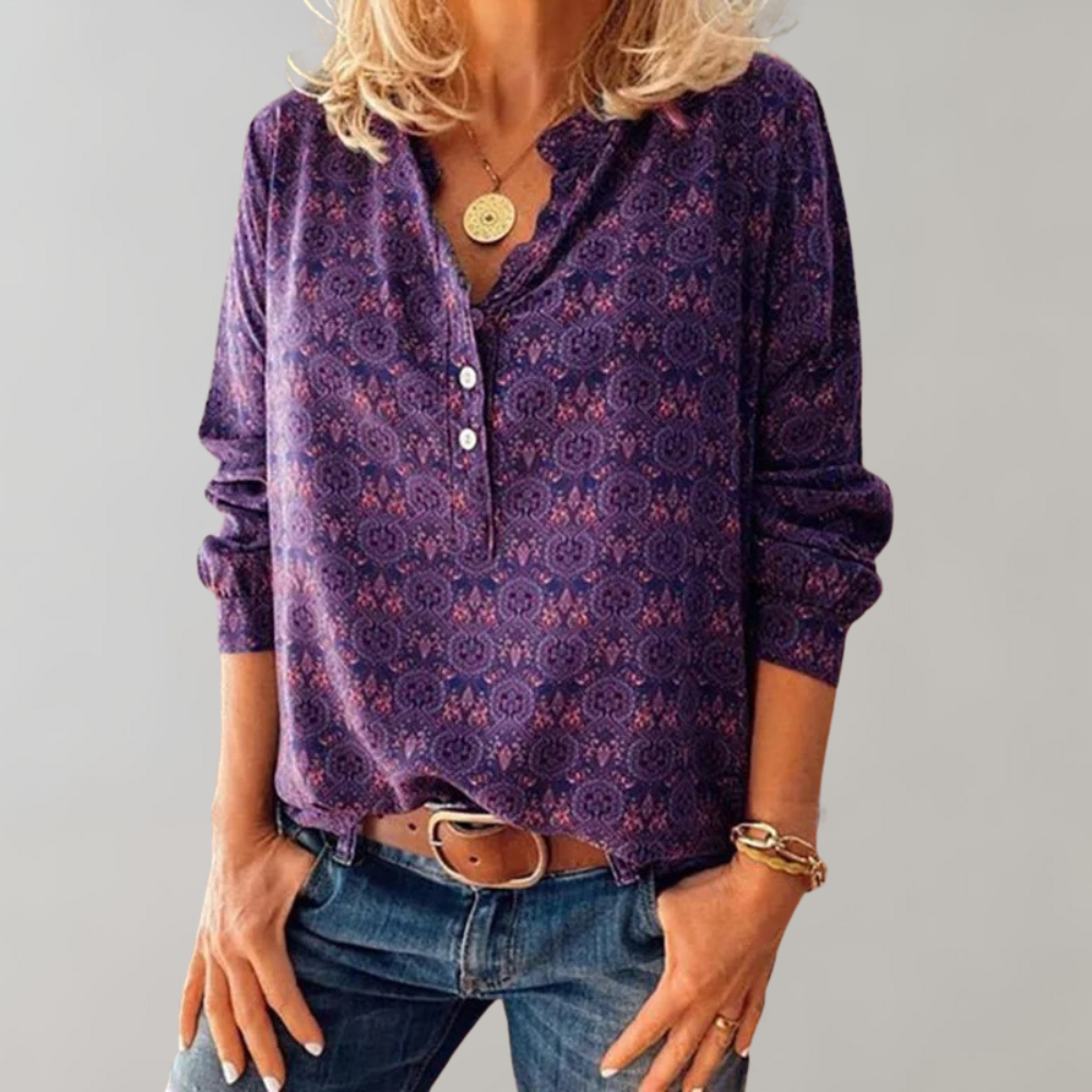 Atmungsaktive Damenbluse – feminine Passform, hochwertiges Polyester, für Frühling und Sommer 1
