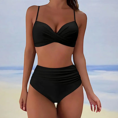 Atmungsaktiver Damen High-Waist-Bikini – eleganter Schnitt, hochwertiges Material, für den Sommer 3
