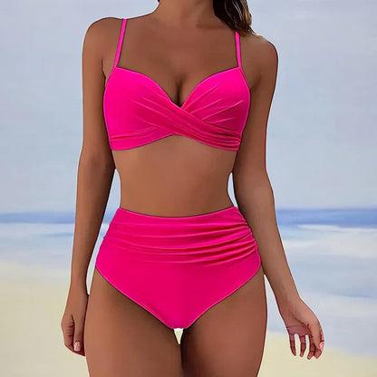 Atmungsaktiver Damen High-Waist-Bikini – eleganter Schnitt, hochwertiges Material, für den Sommer 5