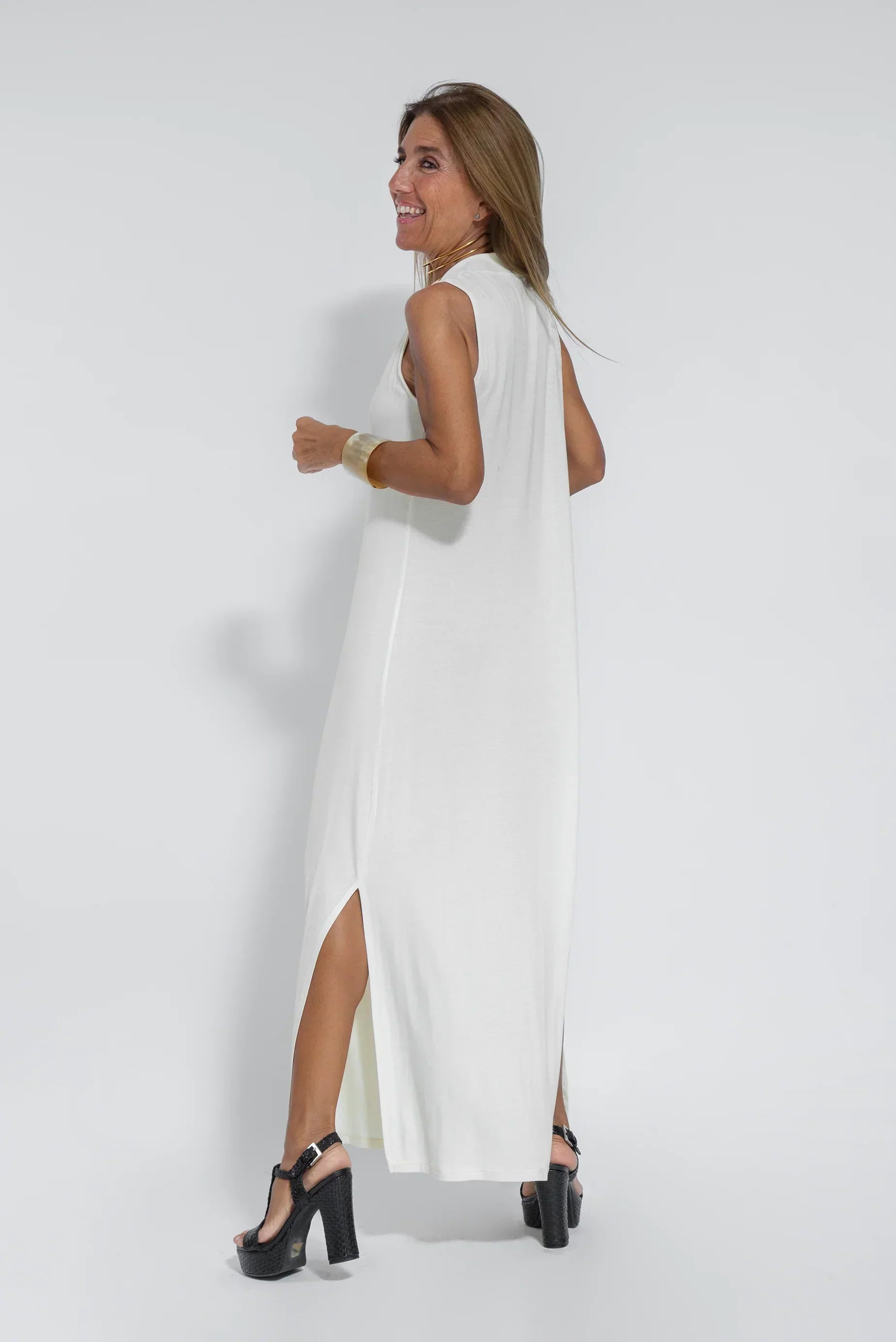 Atmungsaktives Damen Kleid und Weste Set – figurbetont, Baumwolle-Polyester, für jede Gelegenheit 6
