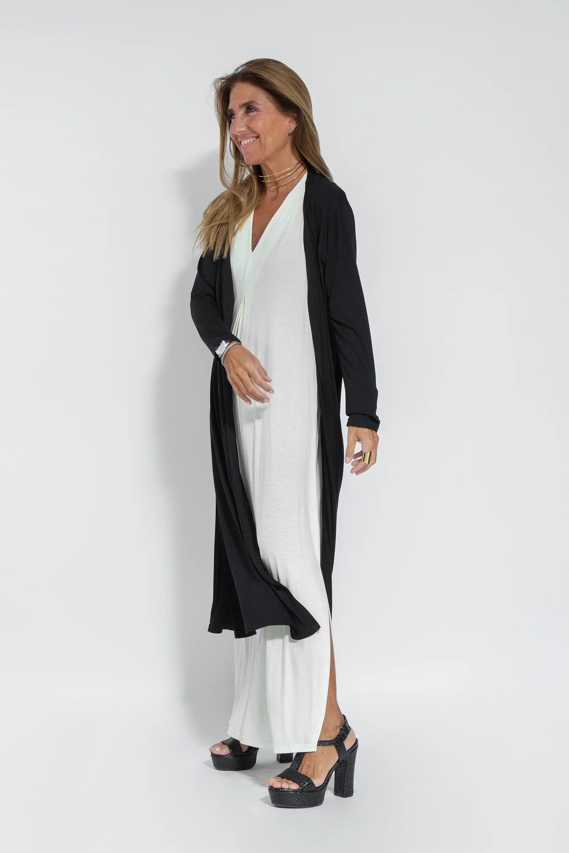 Atmungsaktives Damen Kleid und Weste Set – figurbetont, Baumwolle-Polyester, für jede Gelegenheit 9