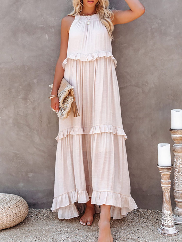 Atmungsaktives Damenkleid – knitterfreies Design, Leinen-Viskose-Baumwolle, für festliche Anlässe 0