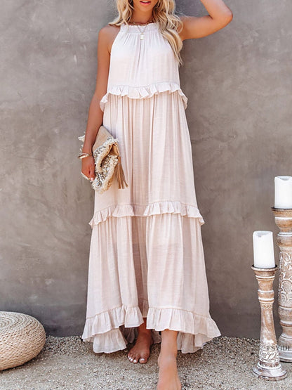 Atmungsaktives Damenkleid – knitterfreies Design, Leinen-Viskose-Baumwolle, für festliche Anlässe 0