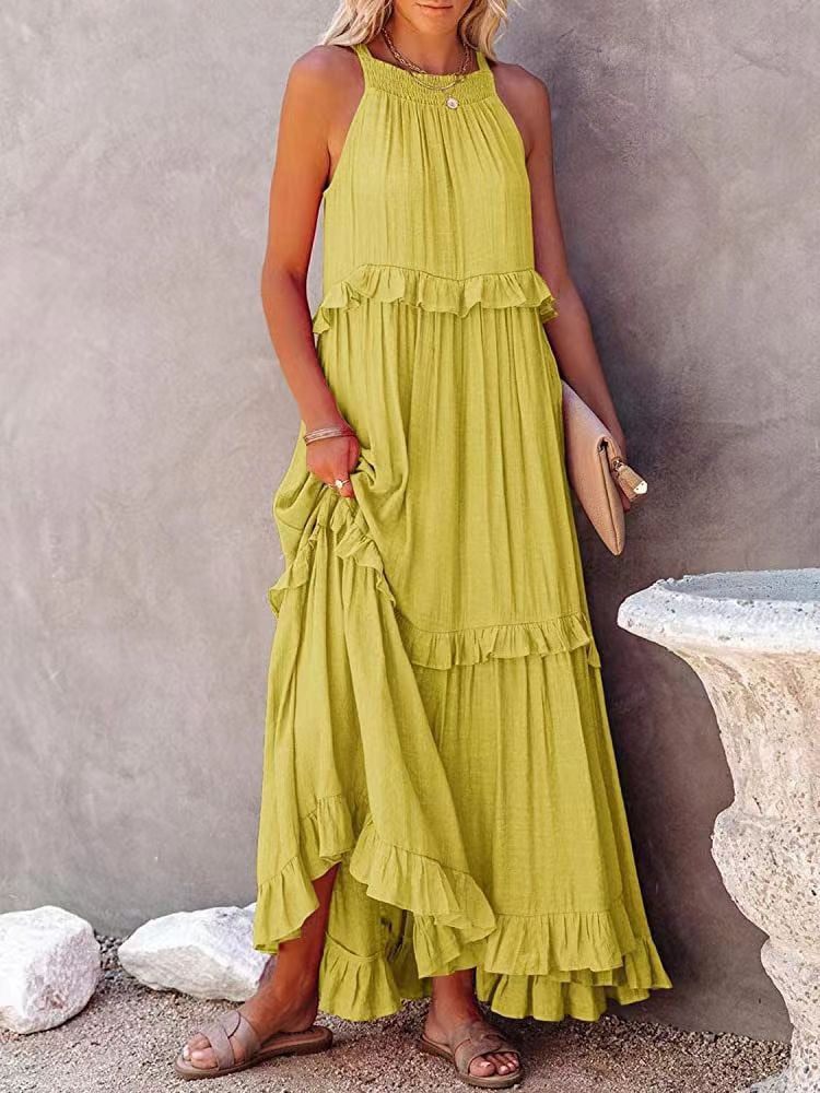 Atmungsaktives Damenkleid – knitterfreies Design, Leinen-Viskose-Baumwolle, für festliche Anlässe 3