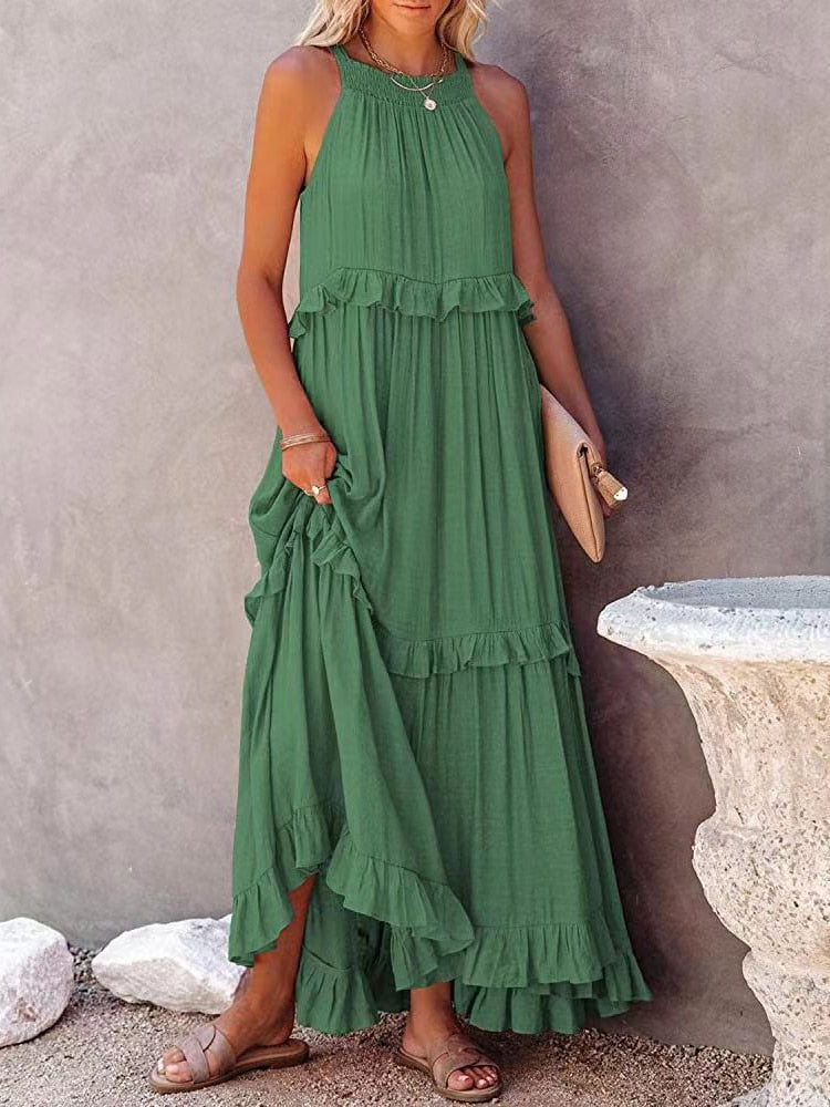 Atmungsaktives Damenkleid – knitterfreies Design, Leinen-Viskose-Baumwolle, für festliche Anlässe 6