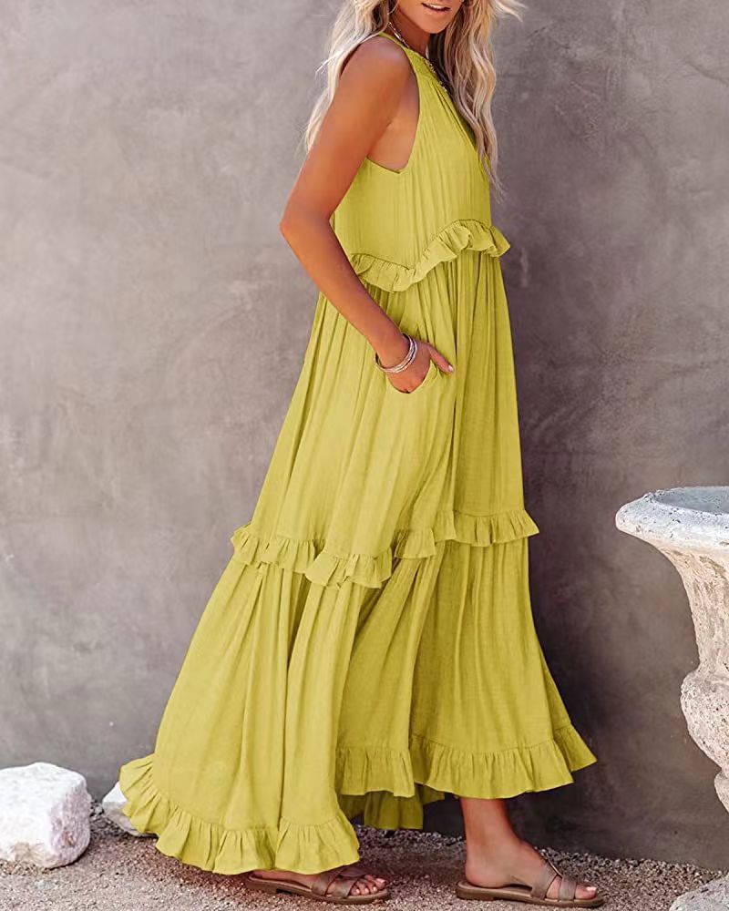 Atmungsaktives Damenkleid – knitterfreies Design, Leinen-Viskose-Baumwolle, für festliche Anlässe 7