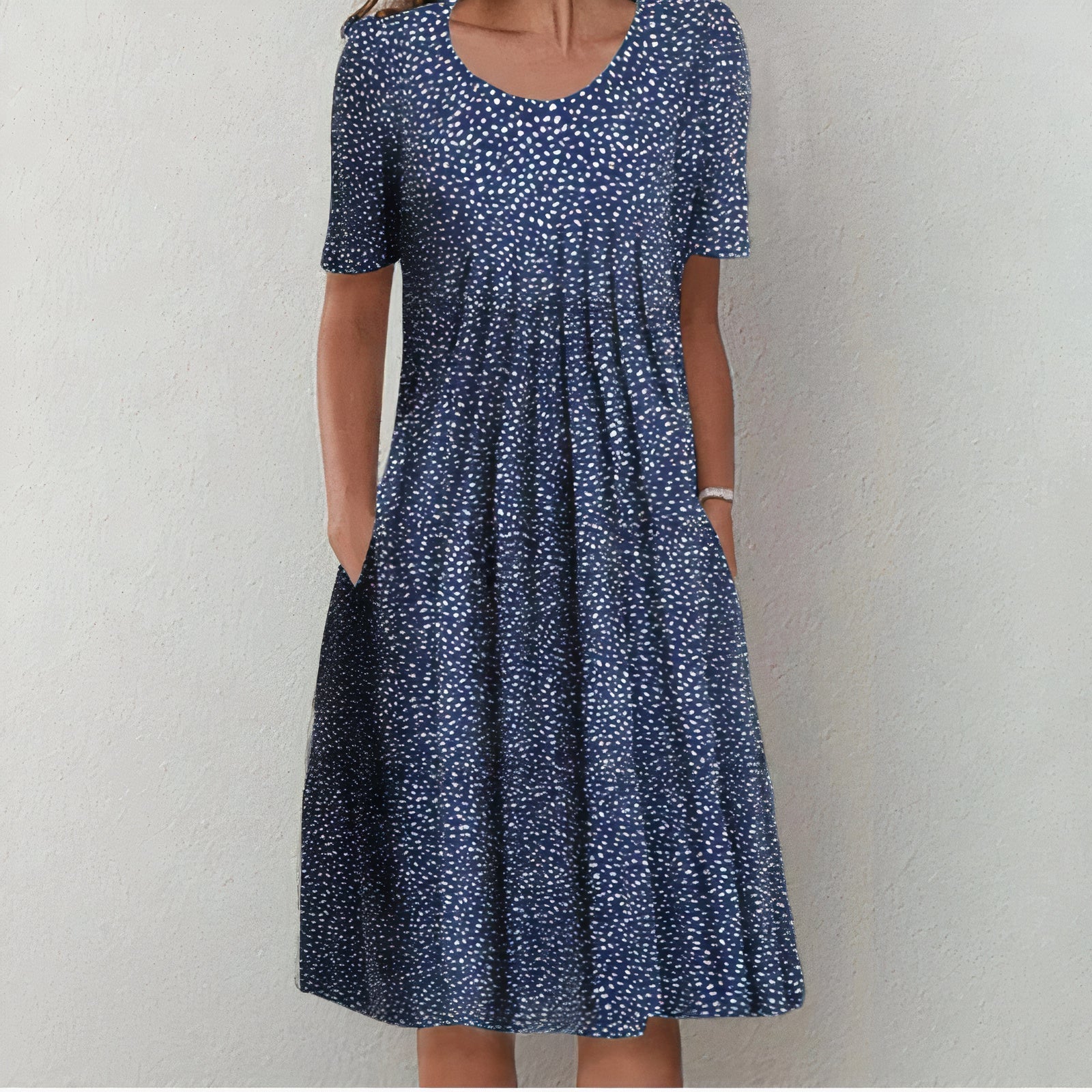 Atmungsaktives Damenkleid aus Baumwolle – lässiger Schnitt, 100% Baumwolle, für Frühling und Sommer 1