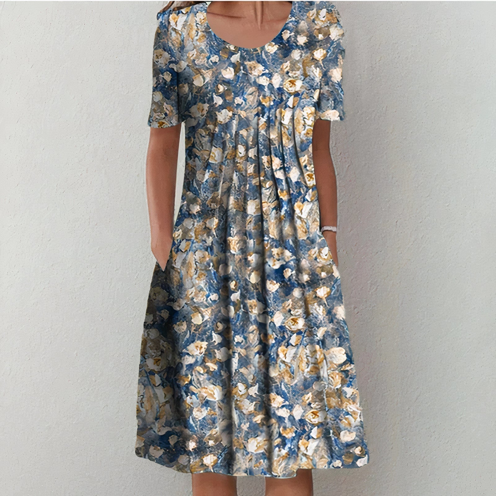 Atmungsaktives Damenkleid aus Baumwolle – lässiger Schnitt, 100% Baumwolle, für Frühling und Sommer 4