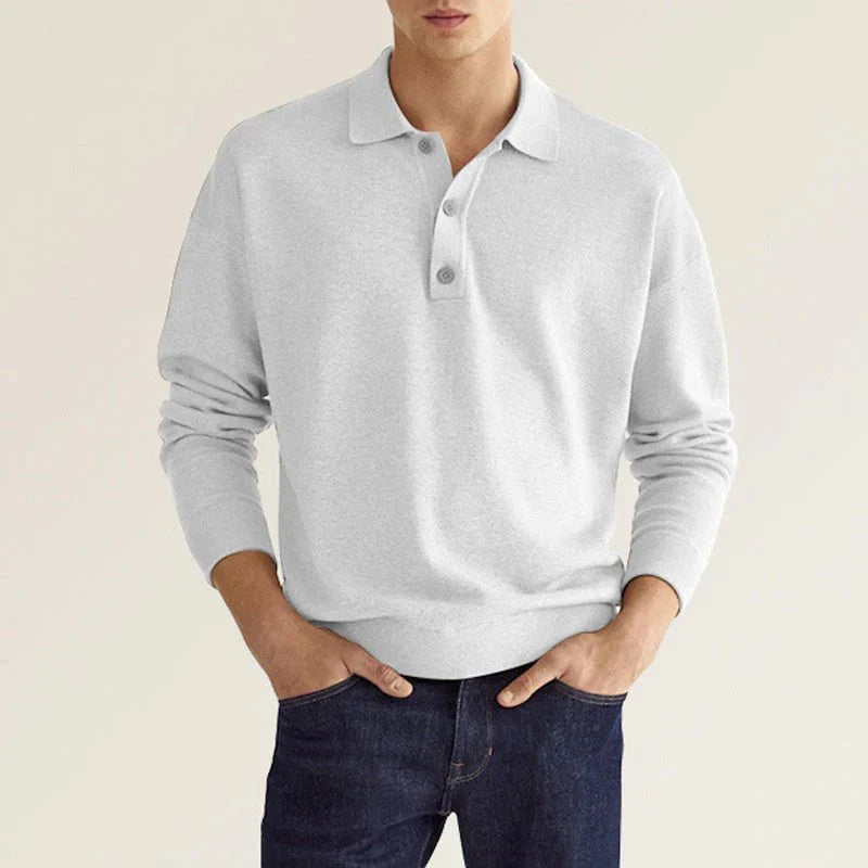 Atmungsaktives Herren Langarmshirt – lässiger Schnitt, 100% Baumwolle, für den Sommer 0