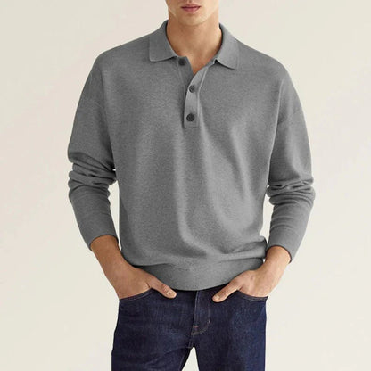 Atmungsaktives Herren Langarmshirt – lässiger Schnitt, 100% Baumwolle, für den Sommer 1