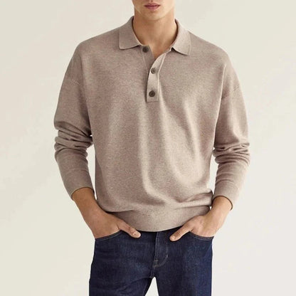 Atmungsaktives Herren Langarmshirt – lässiger Schnitt, 100% Baumwolle, für den Sommer 2
