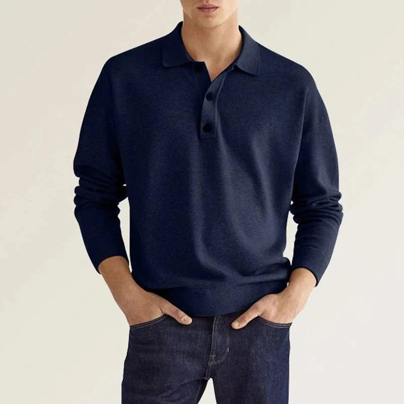 Atmungsaktives Herren Langarmshirt – lässiger Schnitt, 100% Baumwolle, für den Sommer 3