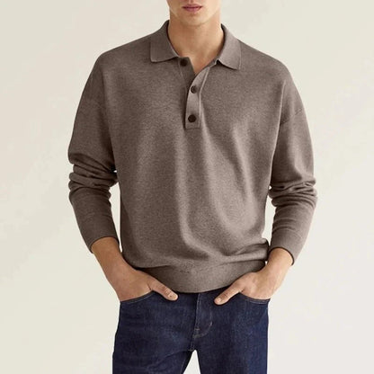 Atmungsaktives Herren Langarmshirt – lässiger Schnitt, 100% Baumwolle, für den Sommer 4