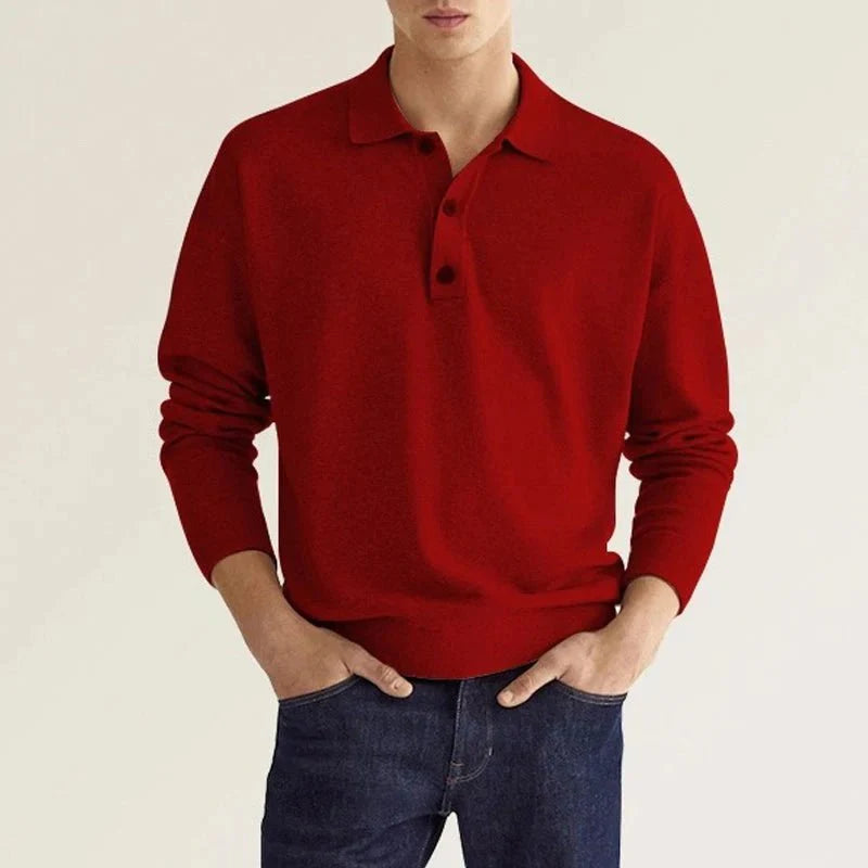 Atmungsaktives Herren Langarmshirt – lässiger Schnitt, 100% Baumwolle, für den Sommer 7