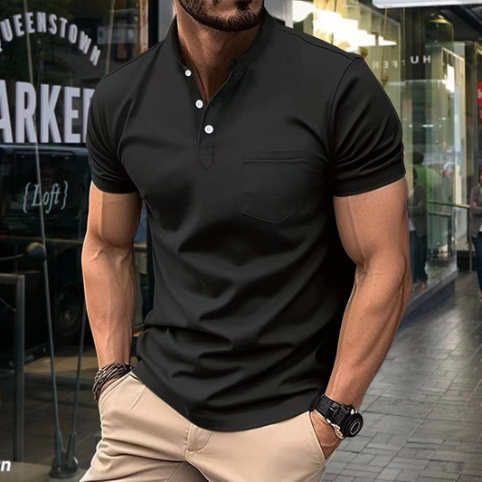 Atmungsaktives Herren Poloshirt – Halbkragen, 100% Baumwolle, für Freizeitaktivitäten 0