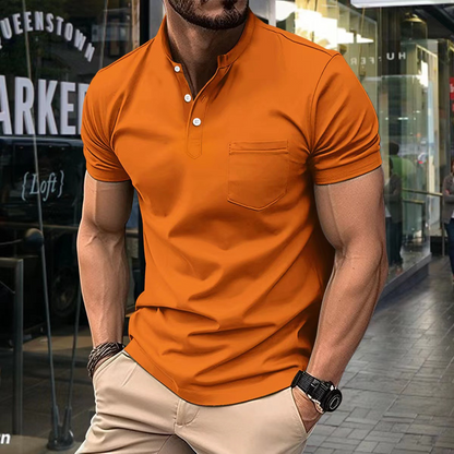 Atmungsaktives Herren Poloshirt – Halbkragen, 100% Baumwolle, für Freizeitaktivitäten 2