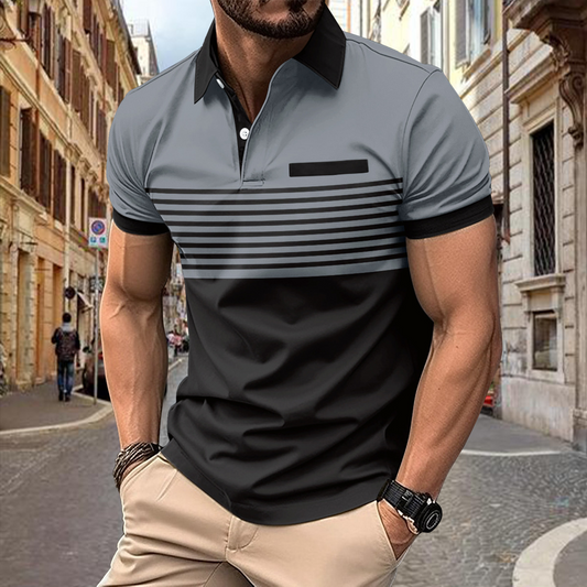 Atmungsaktives Herren Poloshirt – klassischer Schnitt, Baumwolle, für Freizeitaktivitäten 0