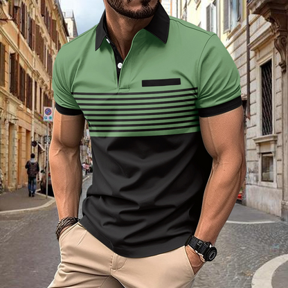 Atmungsaktives Herren Poloshirt – klassischer Schnitt, Baumwolle, für Freizeitaktivitäten 3