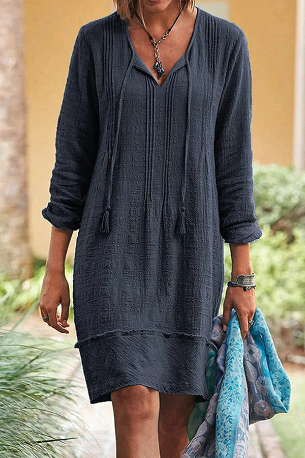 Atmungsaktives Vintage Damen Sommerkleid – V-Ausschnitt, für Hochzeiten und besondere Anlässe 1