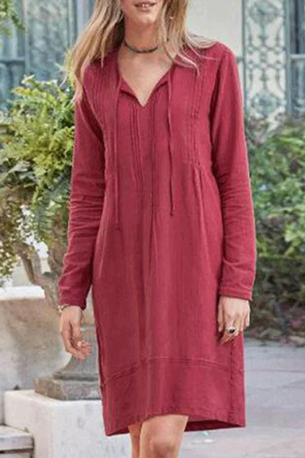 Atmungsaktives Vintage Damen Sommerkleid – V-Ausschnitt, für Hochzeiten und besondere Anlässe 3