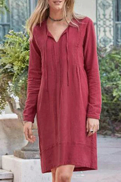 Atmungsaktives Vintage Damen Sommerkleid – V-Ausschnitt, für Hochzeiten und besondere Anlässe 3