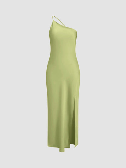 Variant image for Elegantes Rückenfreies Satin Maxikleid Damen Mit Offenen Schultern, Lange Kleider Für Festliche Anlässe-9