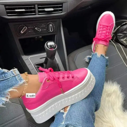Lederplattformschuhe Damen mit Dicke Ferse und Ergonomischem Design für Jeden Anlass-5