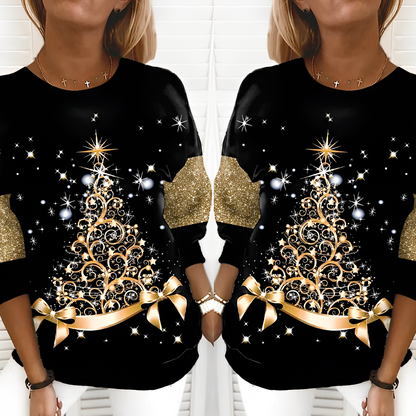 Women’s Pine Christmas Tree Jumper Warm and Elegant