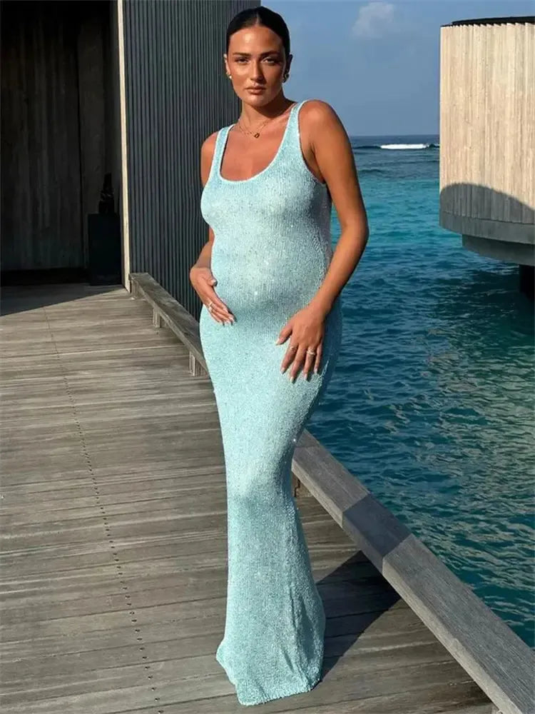 Elegantes Maxikleid Damen, Fließendes Langes Kleid für Besondere Anlässe und Alltag, Schmeichelnder Schnitt, Maxikleid Sommer