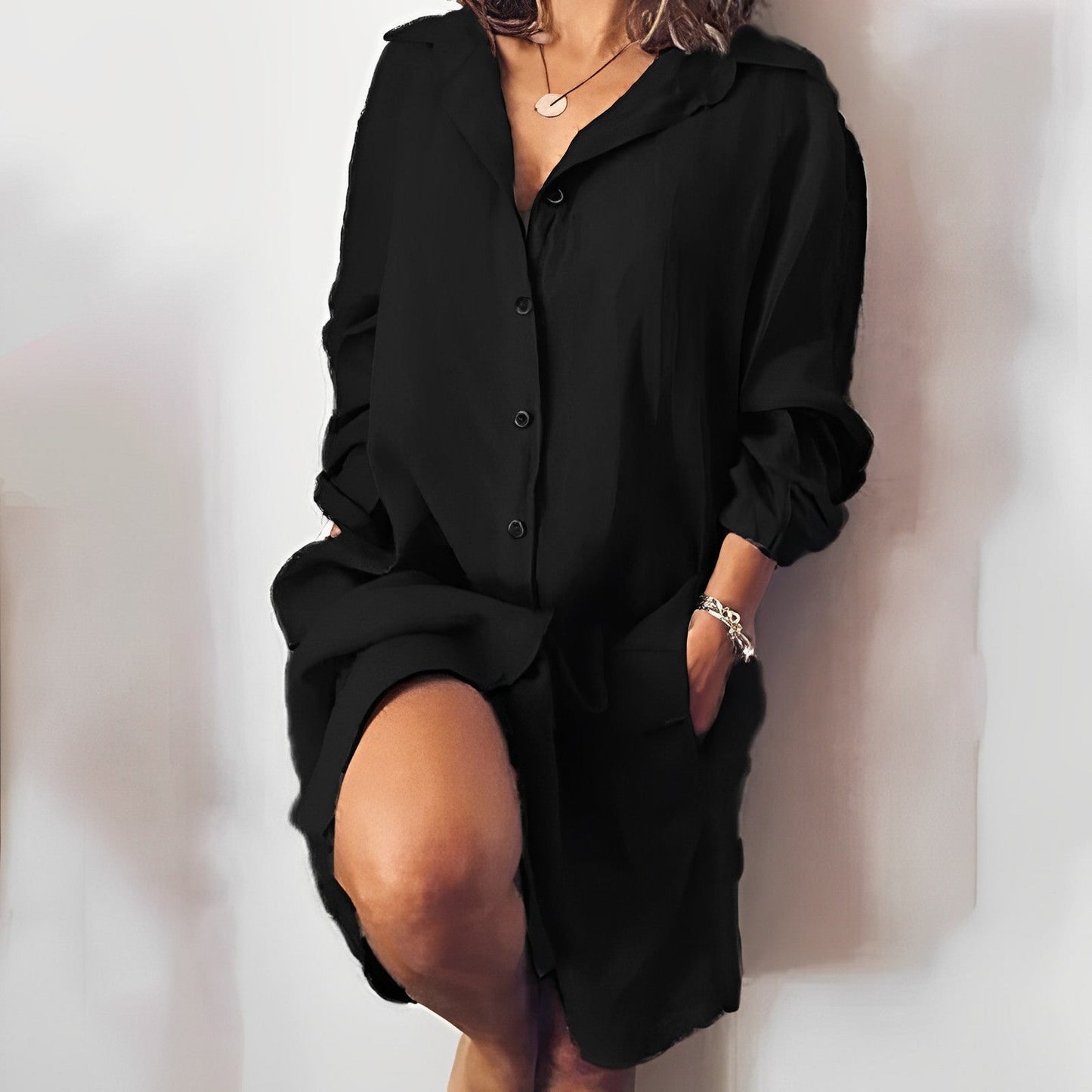 Bequeme Damen Leinenbluse – lockerer Schnitt, hochwertiges Material, für Freizeit und Büro 7