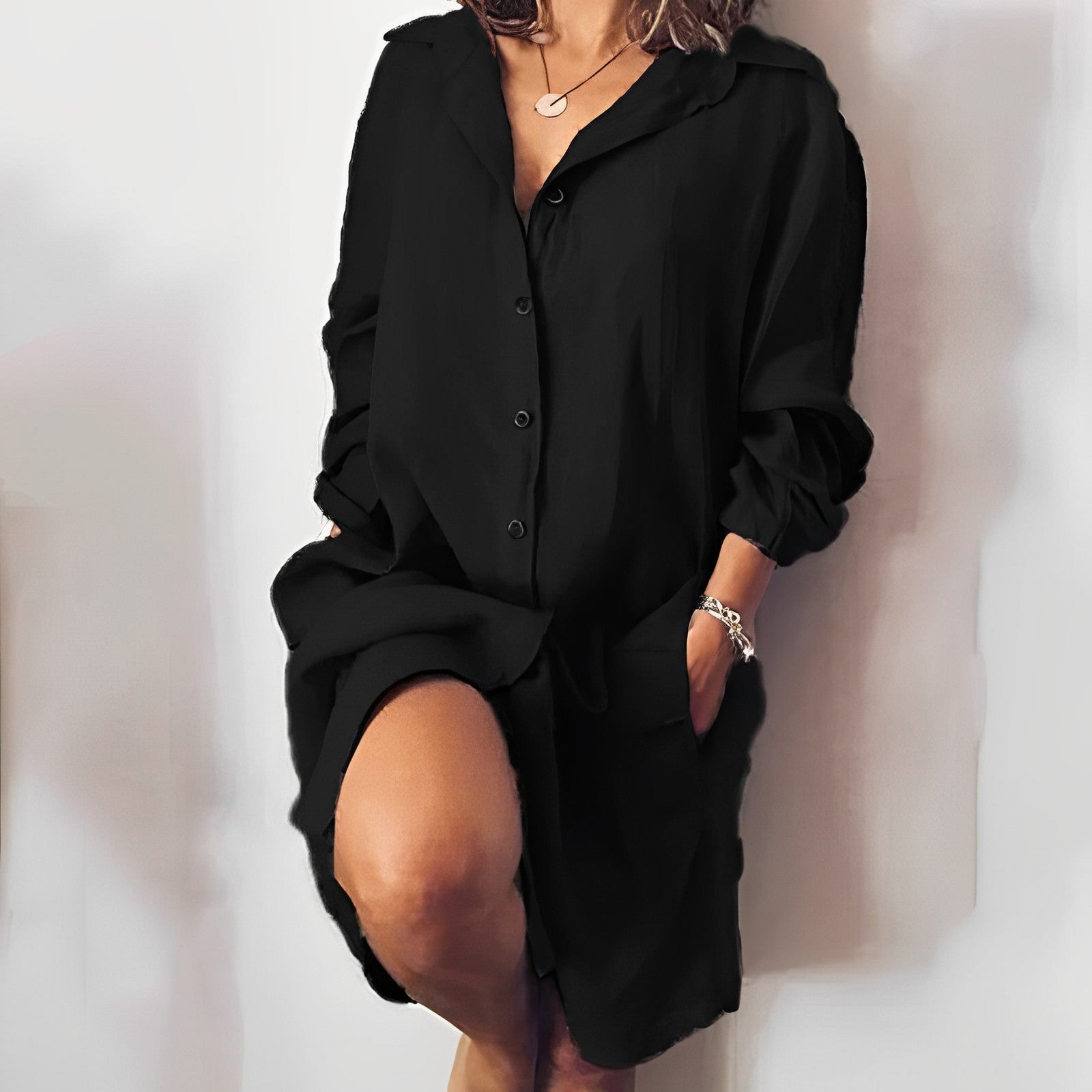 Bequeme Damen Leinenbluse – lockerer Schnitt, hochwertiges Material, für Freizeit und Büro 7