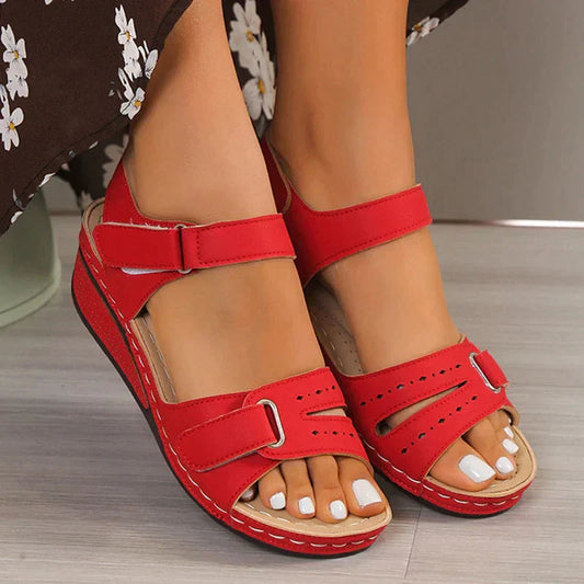 Bequeme & elegante Damen-Sandalen – verstellbare Riemen, PU-Leder, für den Sommer 0