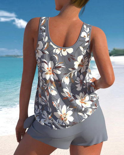 Bequemer Damen Tankini – ärmellos, Polyester, für Strand und Pool, klassisch schwarz 1