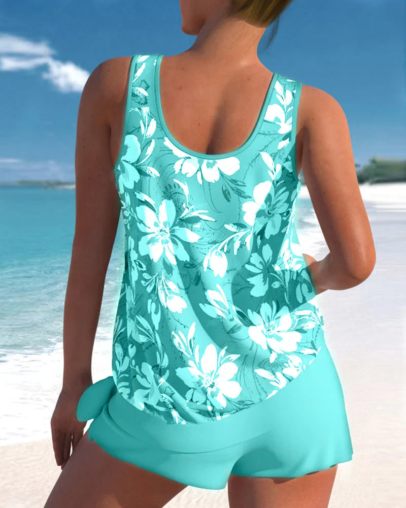 Bequemer Damen Tankini – ärmellos, Polyester, für Strand und Pool, klassisch schwarz 3