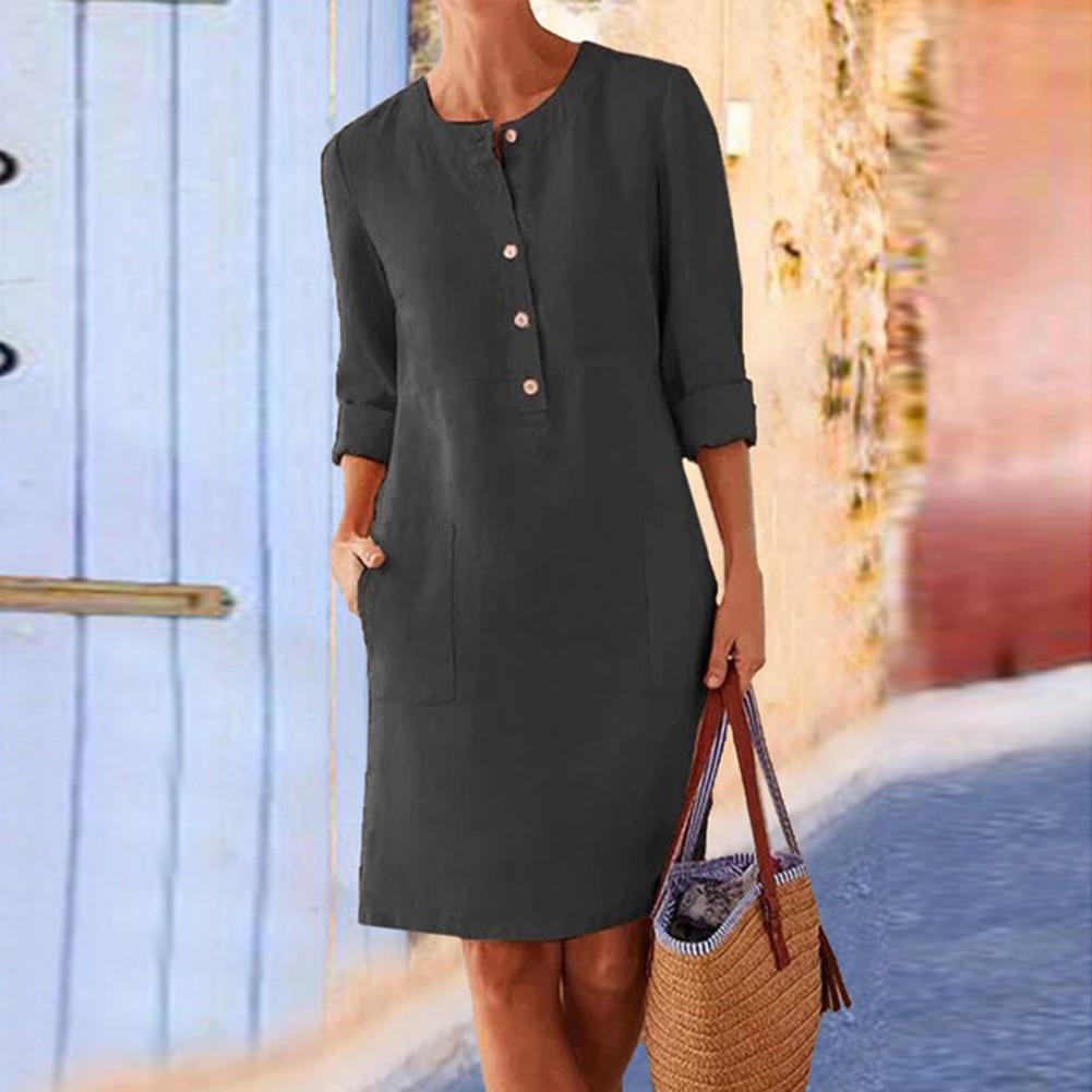 Bequemes Damen Freizeitkleid – lässiger Schnitt, atmungsaktives Material, für Alltag und Freizeit 2