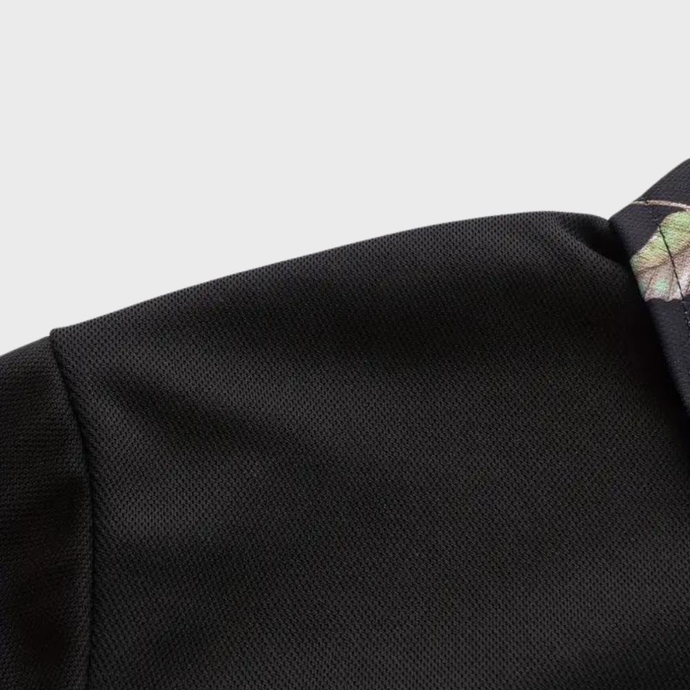 Bequemes Herren Poloshirt – florales Design, Polyester, für Freizeit und Alltag 3