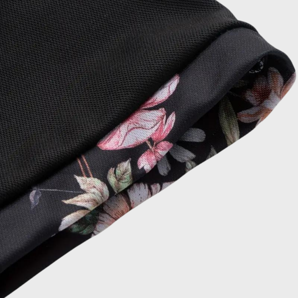 Bequemes Herren Poloshirt – florales Design, Polyester, für Freizeit und Alltag 4