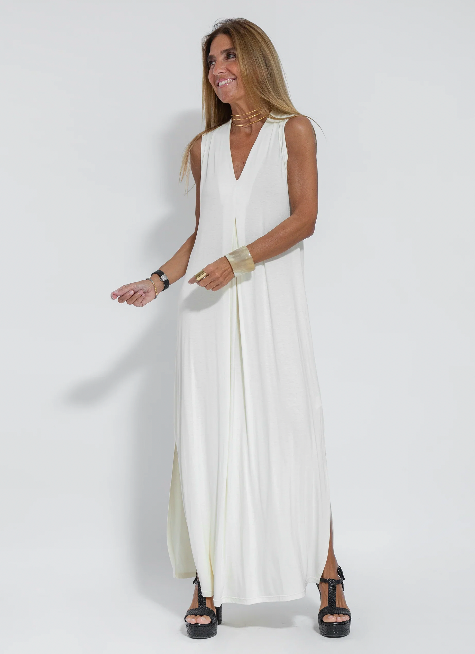 Variant image for Elegantes Maxikleid für Damen mit Fließender Jacke – Lange Kleider für Formelle und Legere Anlässe, Weicher Leichter Stoff-1