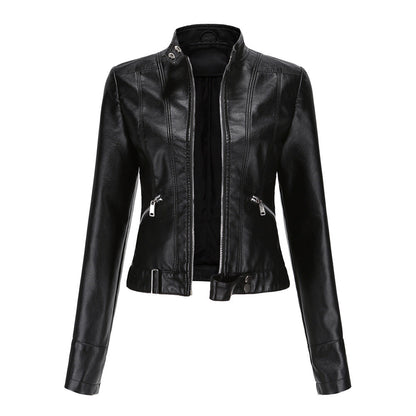 Women’s Fitted Jacket with High Collar Street-Style Outerwear