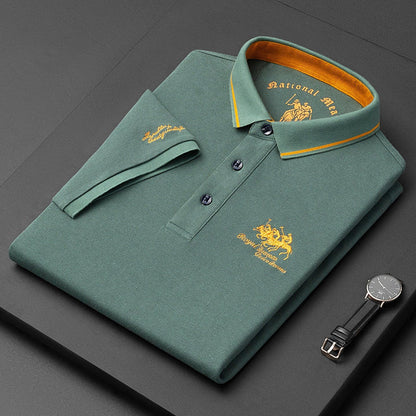 Variant image for Atmungsaktives Poloshirt Langarm Herren, Weiches Polohemd, Perfekte Passform für den Sommer-13