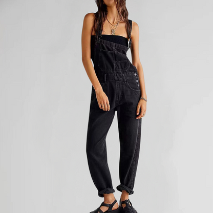 Variant image for Damen Overall Gekreuzt Aus Denim – Komfortabler Jumpsuit Für Stil Und Vielseitigkeit-6