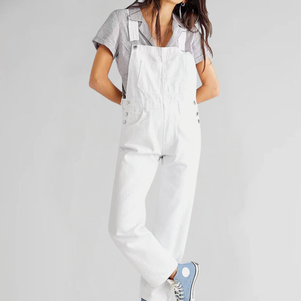 Variant image for Damen Overall Gekreuzt Aus Denim – Komfortabler Jumpsuit Für Stil Und Vielseitigkeit-16
