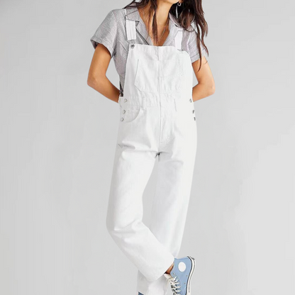 Variant image for Damen Overall Gekreuzt Aus Denim – Komfortabler Jumpsuit Für Stil Und Vielseitigkeit-16
