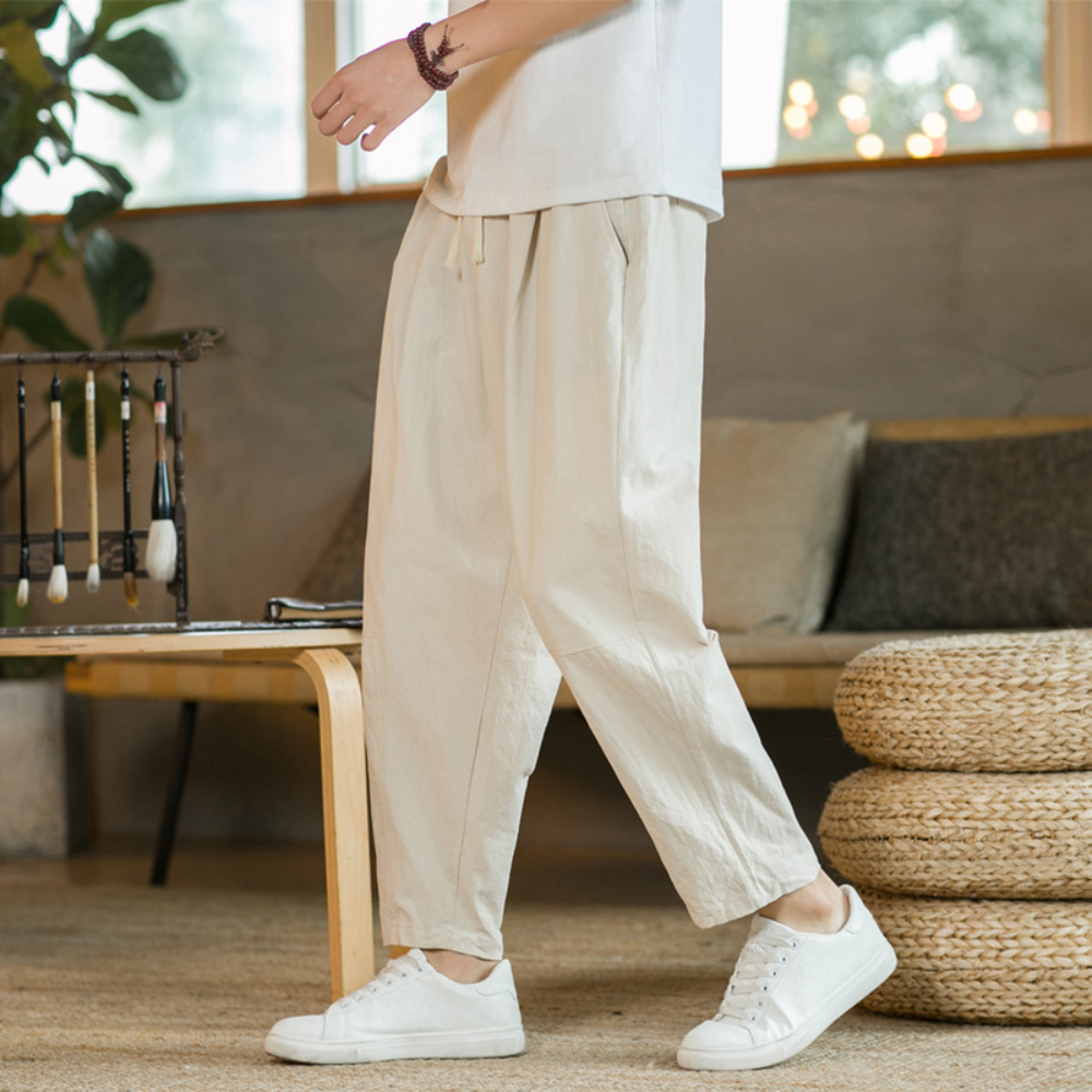 Variant image for Atmungsaktive Lose Fit Jogginghose Herren – Baumwoll-Sporthosen Für Freizeit Und Sport-6