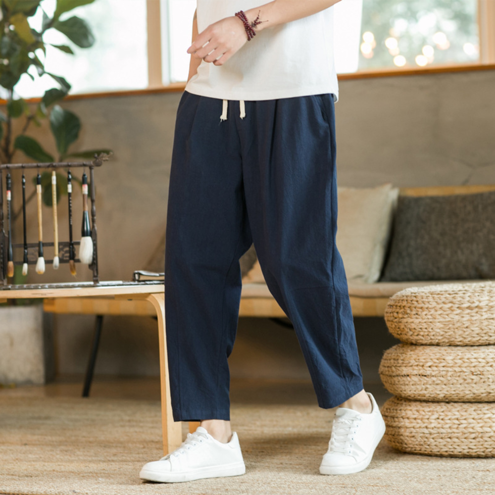 Variant image for Atmungsaktive Lose Fit Jogginghose Herren – Baumwoll-Sporthosen Für Freizeit Und Sport-16