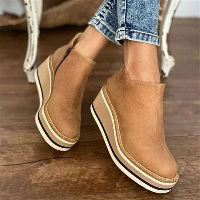 Luxuriöse Lederstiefel Damen Mit Mittelabsatz Für Ganztägigen Komfort Und Klassischen Stil-3