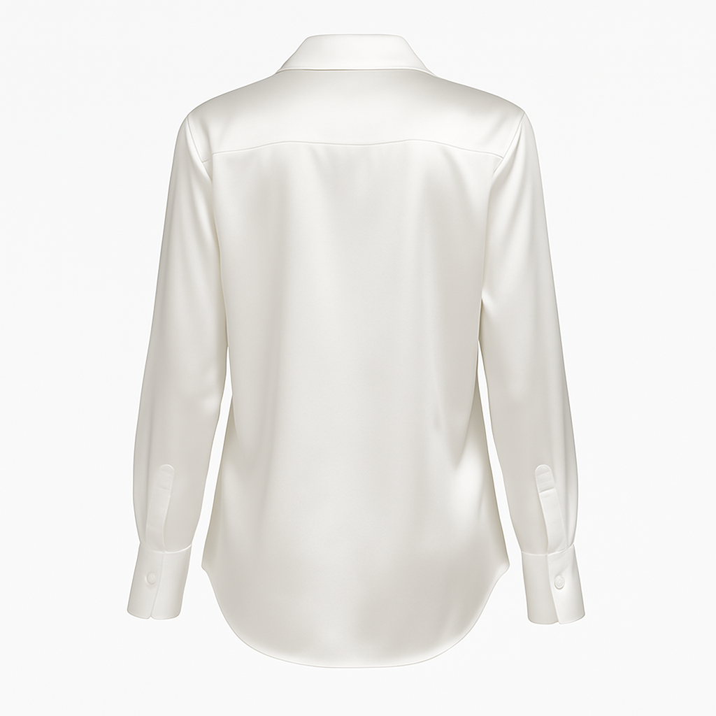 Elegante Langarmbluse Damen aus Satin - Stilvolle Langarm Blusen für Jeden Anlass-2