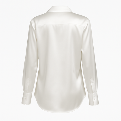 Elegante Langarmbluse Damen aus Satin - Stilvolle Langarm Blusen für Jeden Anlass-2