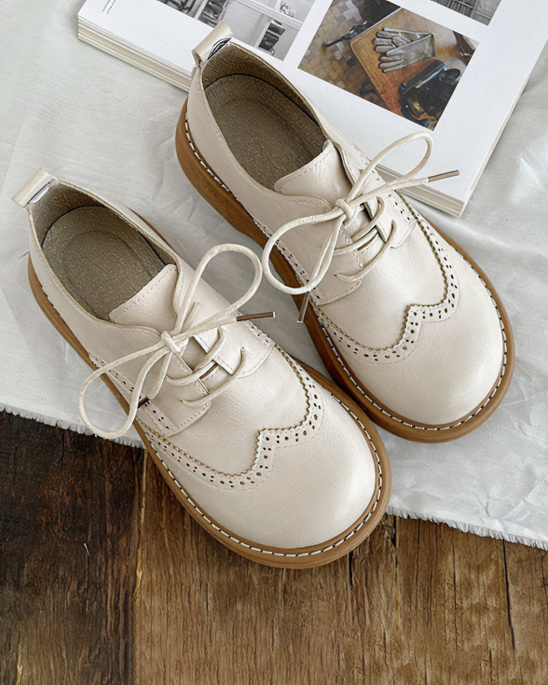 Retro Oxford-Schuhe Damen Aus Premium-Leder, Komfortable Passform Für Lässige Und Formelle Anlässe-2